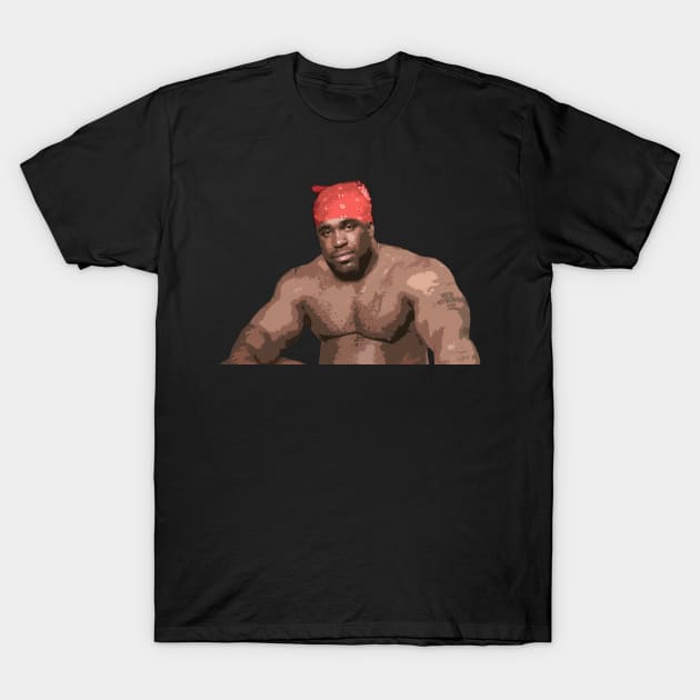 Large Black Man BARRY WOOD T-Shirt by giovanniiiii